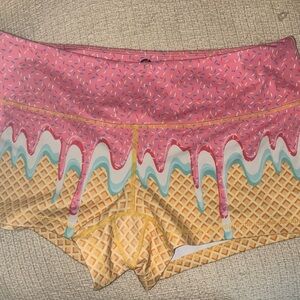 Ice Cream Print Feed Me Fight Me shorts